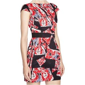 French Connection red floral mini dress